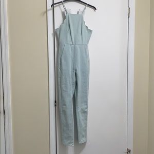 BCBG denim jumpsuit